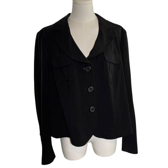 Lane Bryant Women's 18 Black Blazer Jacket‎ Stretch Workwear Career Pockets - Picture 1 of 9